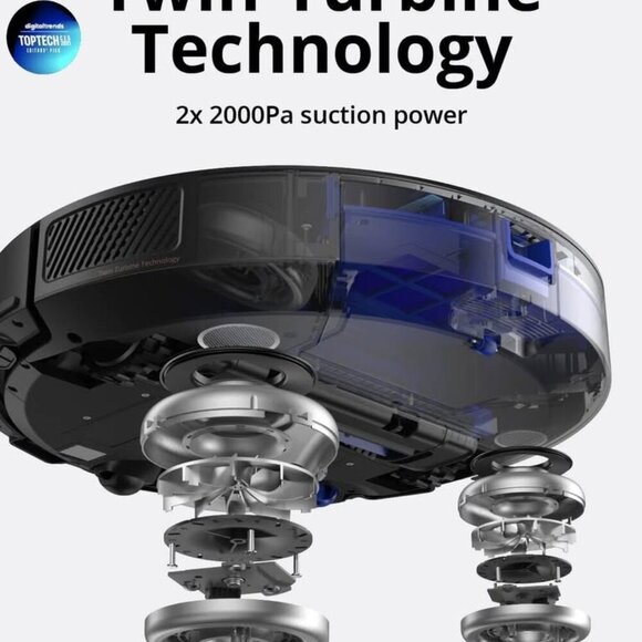 eufy by Anker, RoboVac X8, Robot Vacuum with iPath Laser Navigation Twin-Turbine - Picture 2 of 14